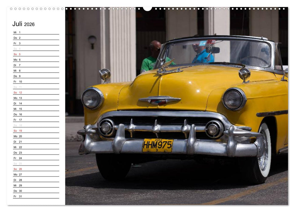 Cars on Cuba (CALVENDO Premium Wandkalender 2026)