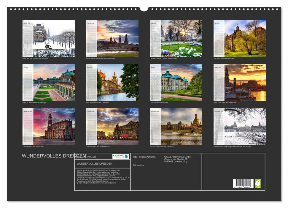 WUNDERVOLLES DRESDEN (CALVENDO Wandkalender 2026)