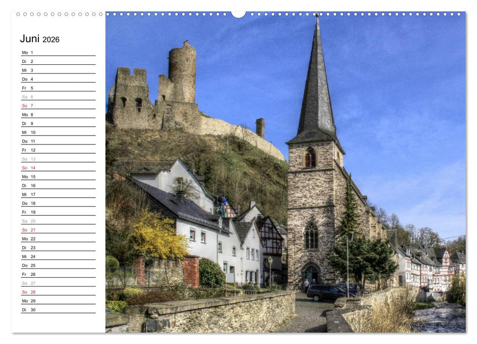 Eine Perle in der Eifel - Monreal (CALVENDO Premium Wandkalender 2026)