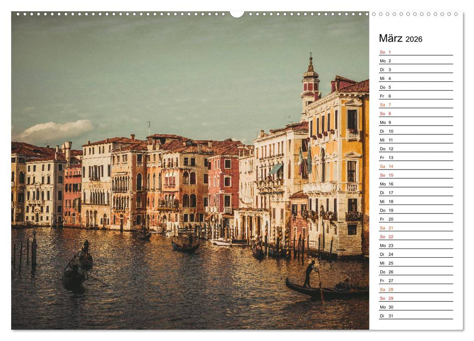 Traumstadt Venedig (CALVENDO Premium Wandkalender 2026)