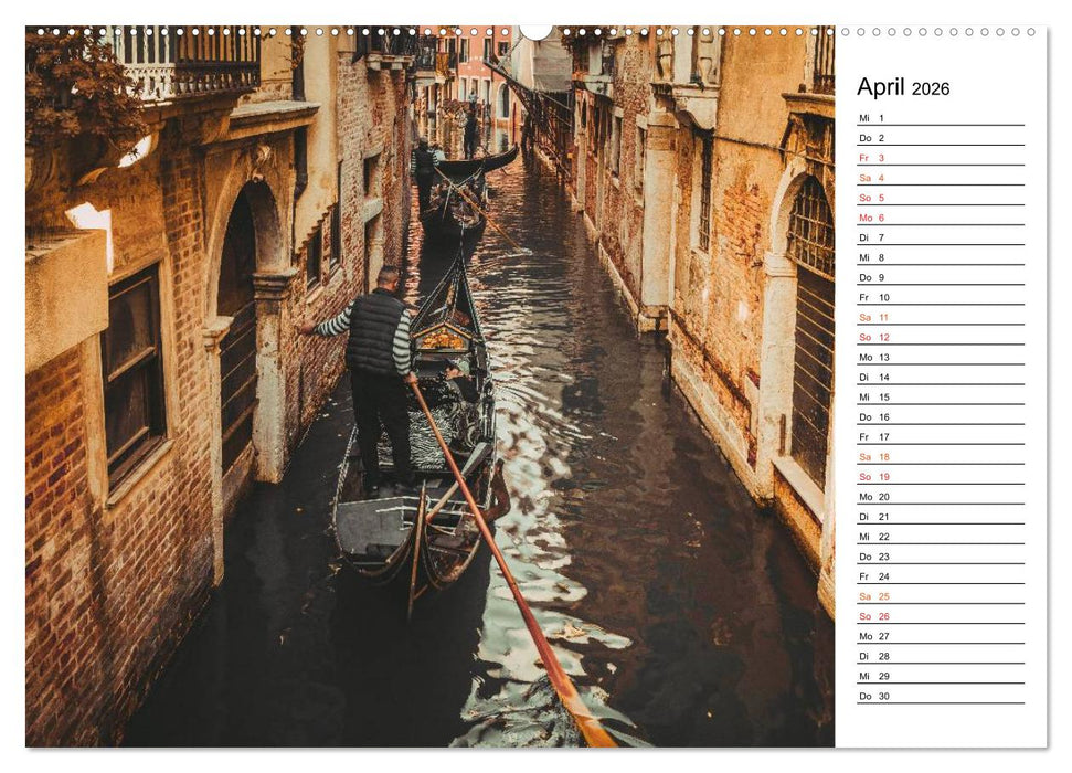 Traumstadt Venedig (CALVENDO Premium Wandkalender 2026)