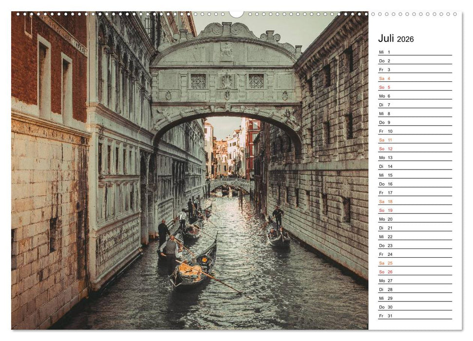 Traumstadt Venedig (CALVENDO Premium Wandkalender 2026)