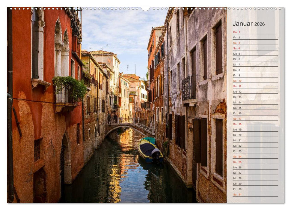 Wundervolles Venedig (CALVENDO Premium Wandkalender 2026)