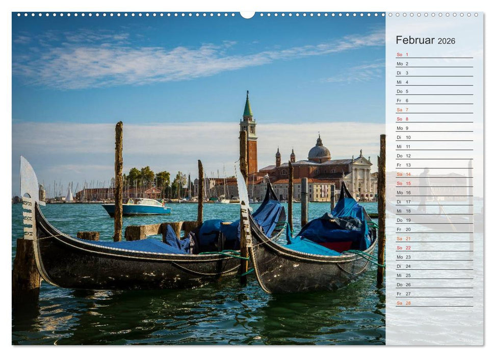 Wundervolles Venedig (CALVENDO Premium Wandkalender 2026)