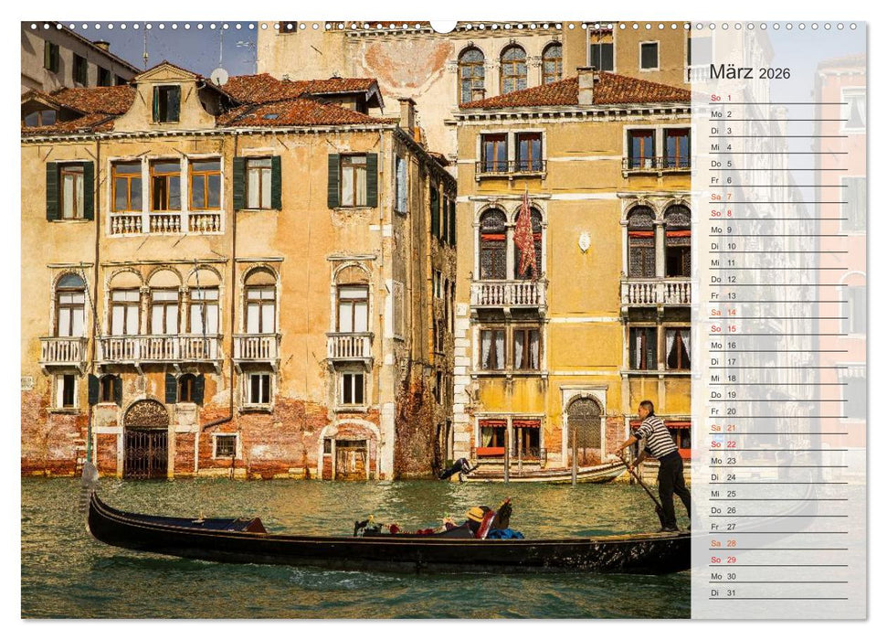 Wundervolles Venedig (CALVENDO Premium Wandkalender 2026)