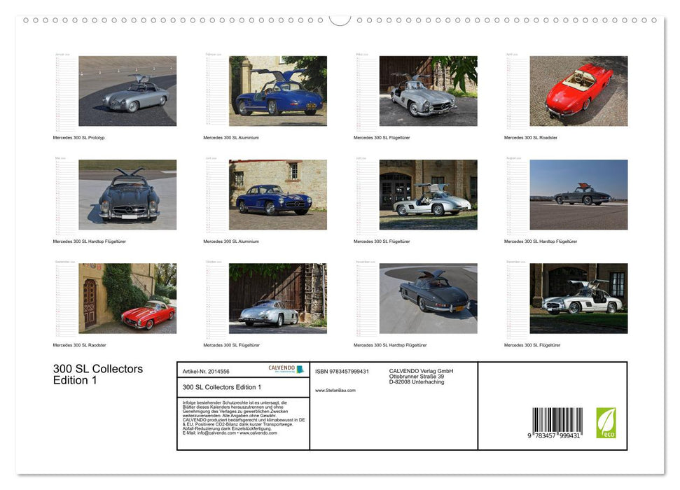 300 SL Collectors Edition 1 (CALVENDO Premium Wandkalender 2026)