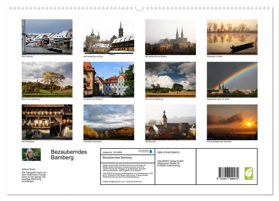 Bezauberndes Bamberg (CALVENDO Premium Wandkalender 2026)