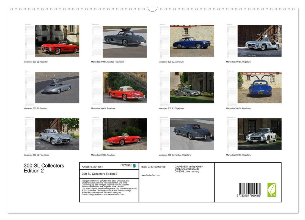 300 SL Collectors Edition 2 (CALVENDO Premium Wandkalender 2026)
