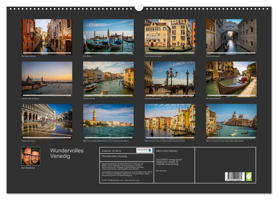 Wundervolles Venedig (CALVENDO Wandkalender 2026)