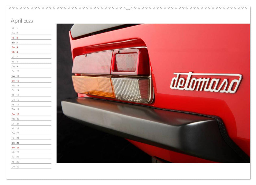 De Tomaso Pantera (CALVENDO Premium Wandkalender 2026)