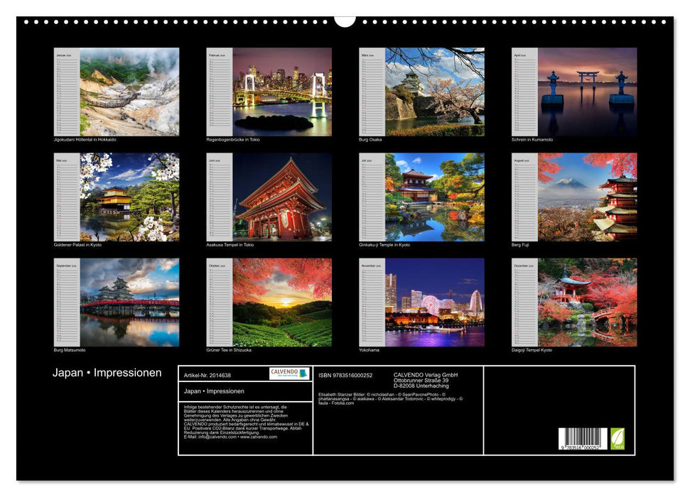 Japan • Impressionen (CALVENDO Wandkalender 2026)