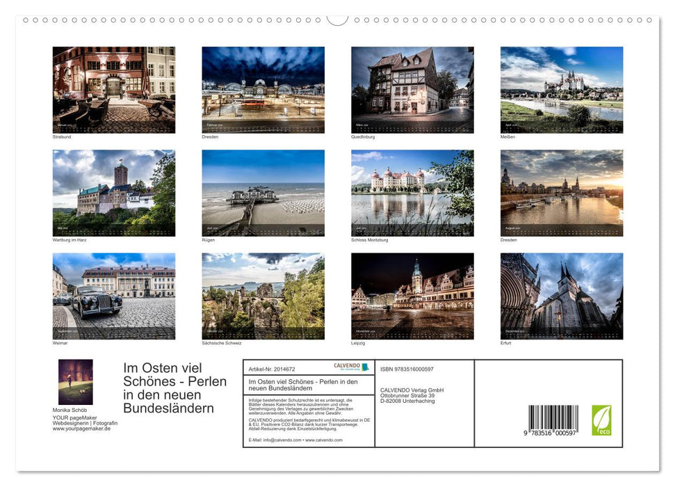Im Osten viel Schönes - Perlen in den neuen Bundesländern (CALVENDO Premium Wandkalender 2026)