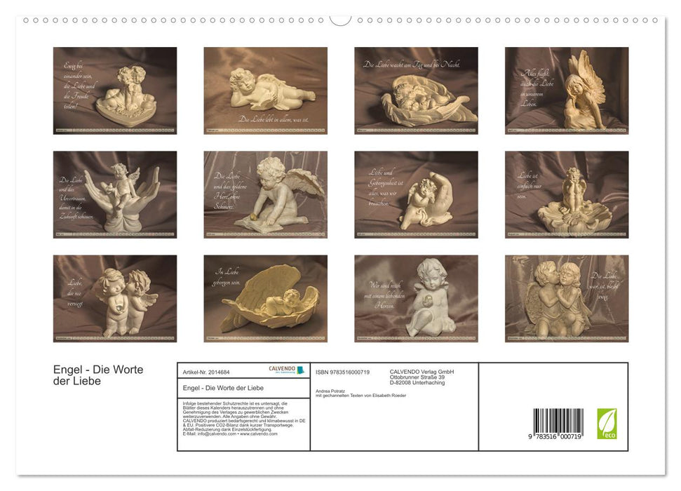 Engel - Die Worte der Liebe (CALVENDO Premium Wandkalender 2026)