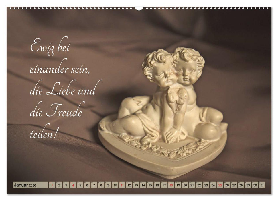 Engel - Die Worte der Liebe (CALVENDO Premium Wandkalender 2026)