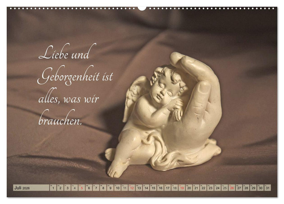 Engel - Die Worte der Liebe (CALVENDO Premium Wandkalender 2026)