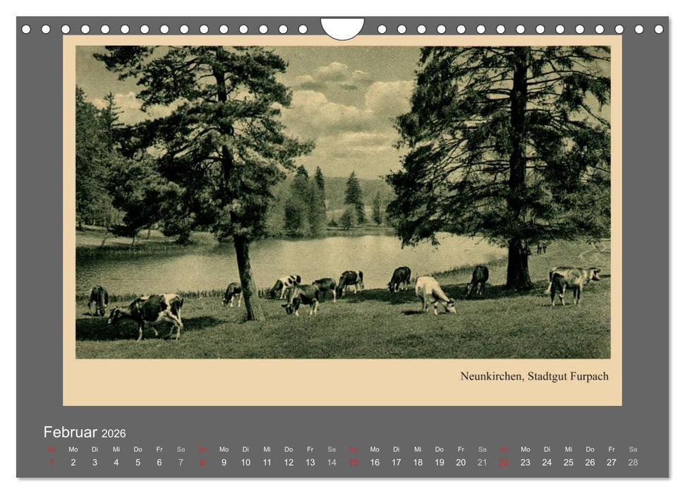 Saarland - vunn domols (frieher), Landkreis Neunkirchen (CALVENDO Wandkalender 2026)