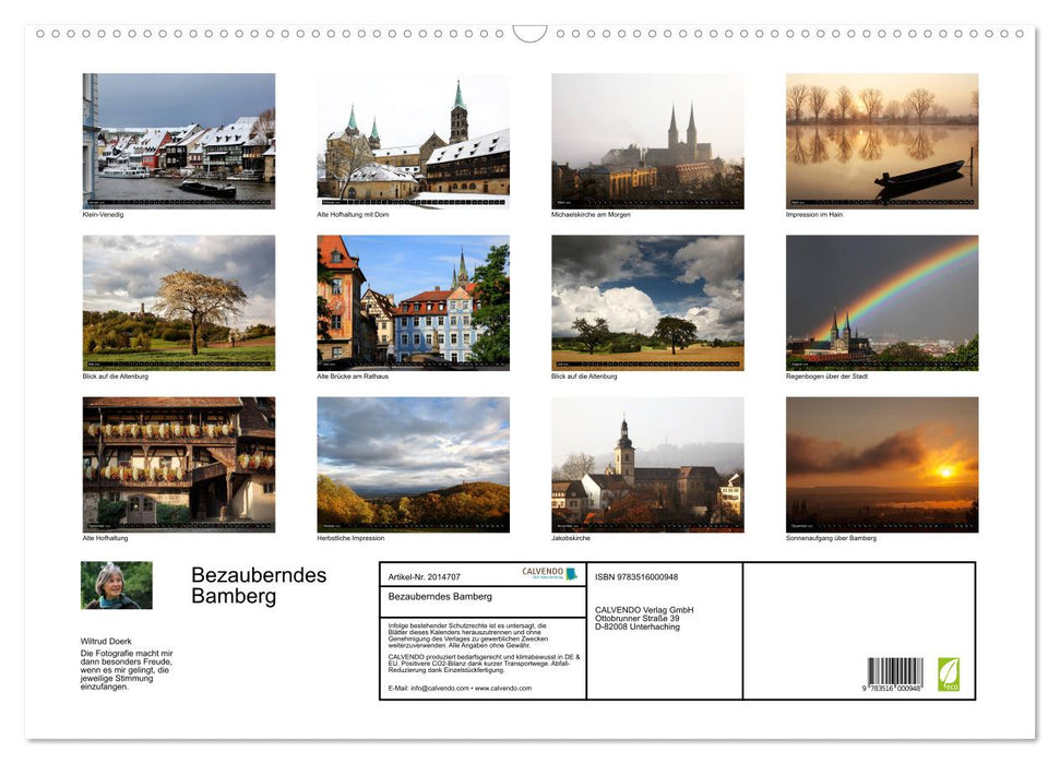 Bezauberndes Bamberg (CALVENDO Wandkalender 2026)