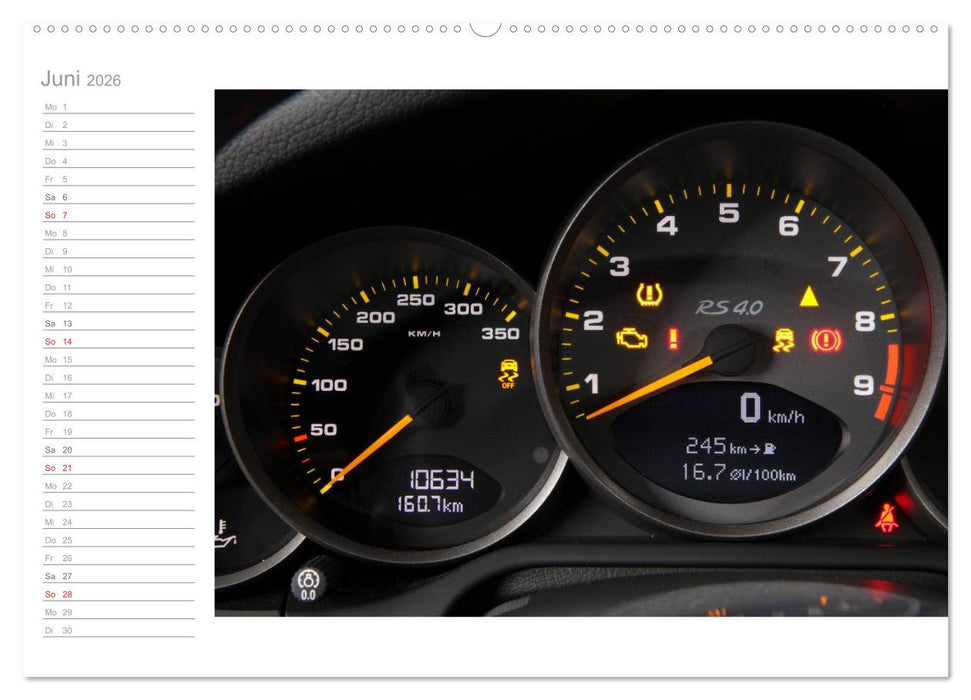Porsche GT3RS 4,0 (CALVENDO Wandkalender 2026)