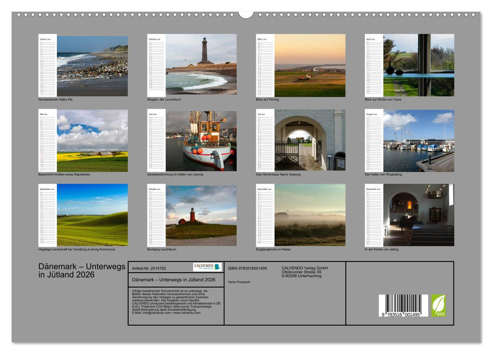 Dänemark – Unterwegs in Jütland 2026 (CALVENDO Premium Wandkalender 2026)