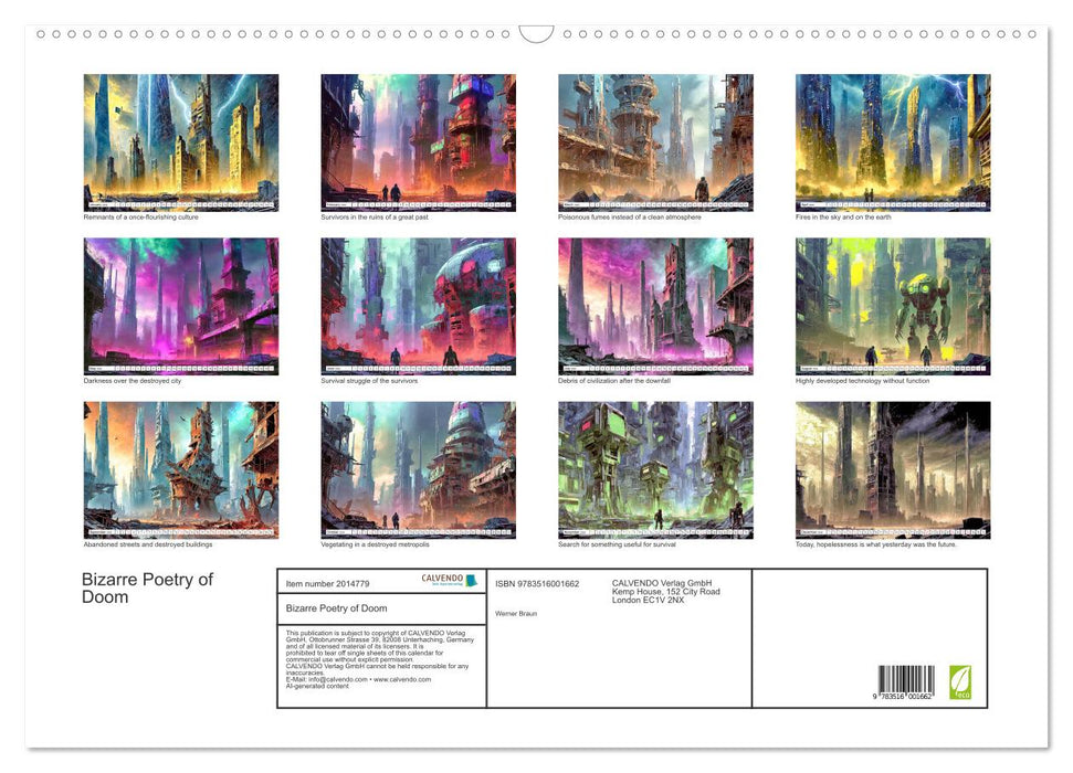 Bizarre Poetry of Doom (CALVENDO Monthly Calendar 2026)