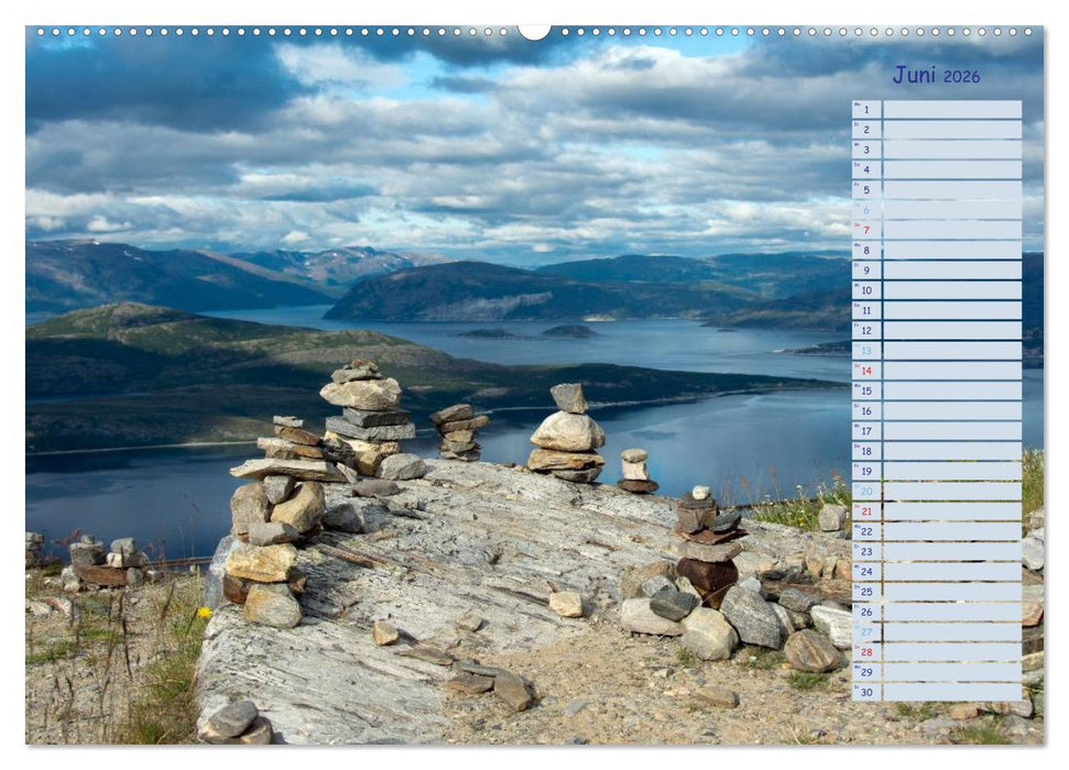 Landschaften Norwegens zwischen Polarkreis und Nordkap (CALVENDO Premium Wandkalender 2026)