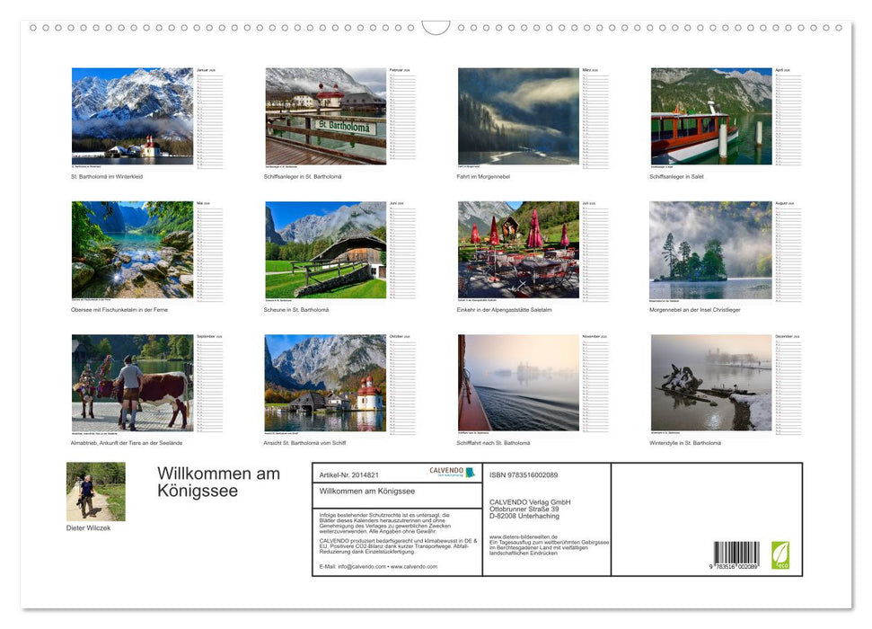 Willkommen am Königssee (CALVENDO Wandkalender 2026)