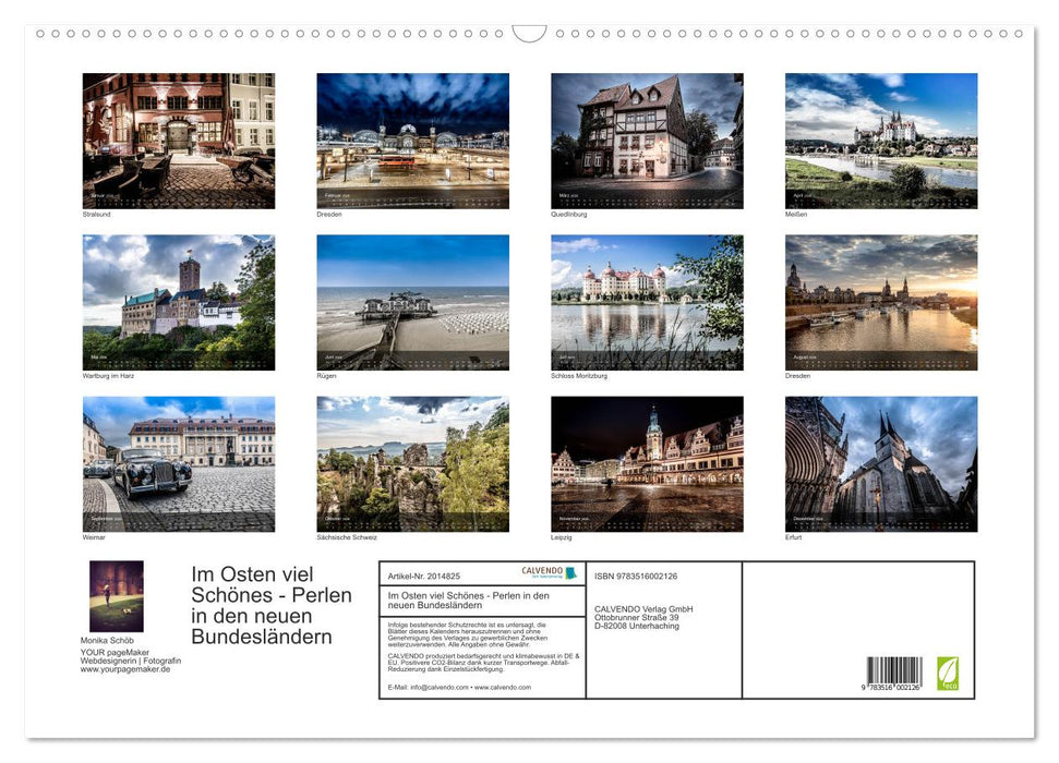 Im Osten viel Schönes - Perlen in den neuen Bundesländern (CALVENDO Wandkalender 2026)