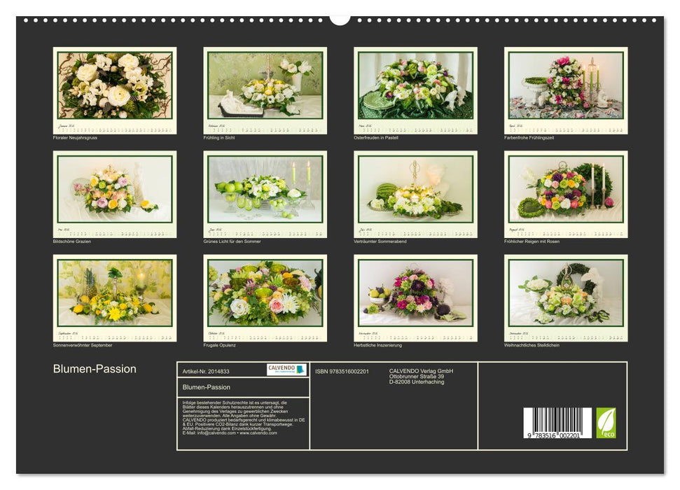 Blumen-Passion (CALVENDO Premium Wandkalender 2026)