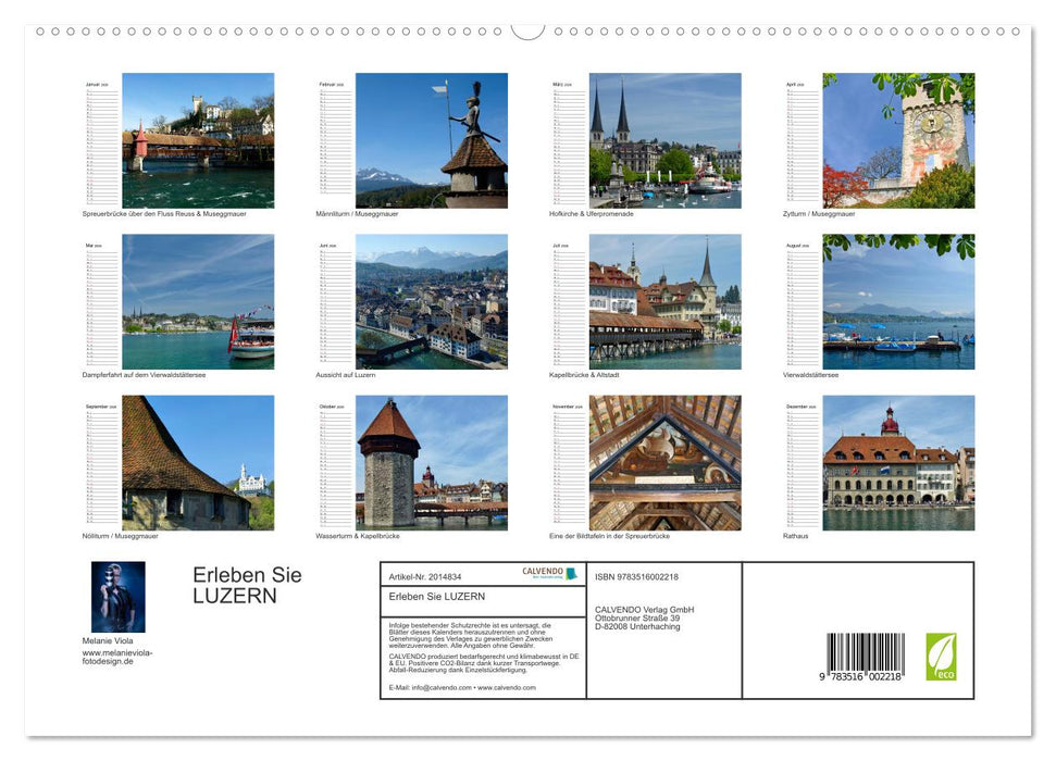 Erleben Sie LUZERN (CALVENDO Premium Wandkalender 2026)