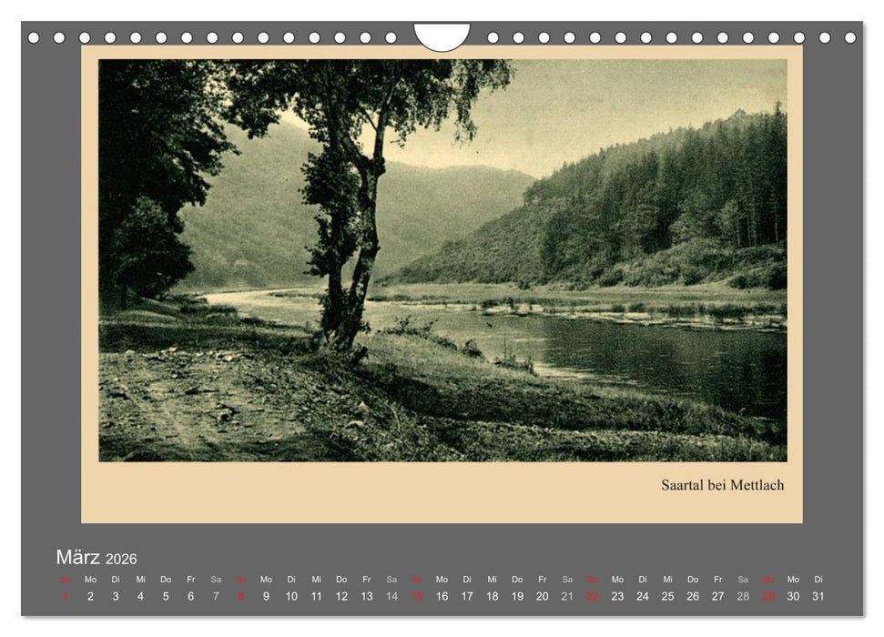 Saarland - vunn domols (frieher), Landkreis Merzig-Wadern (CALVENDO Wandkalender 2026)