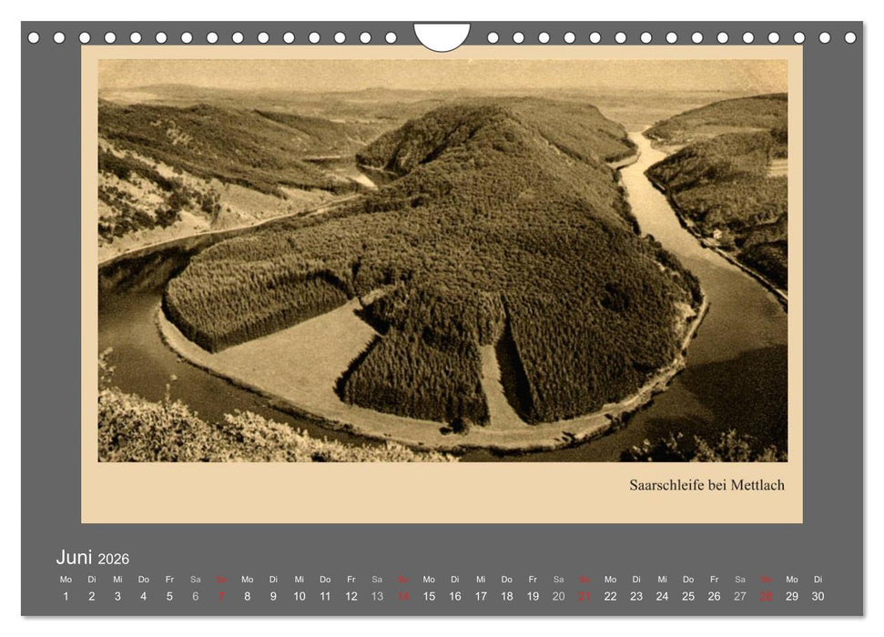 Saarland - vunn domols (frieher), Landkreis Merzig-Wadern (CALVENDO Wandkalender 2026)
