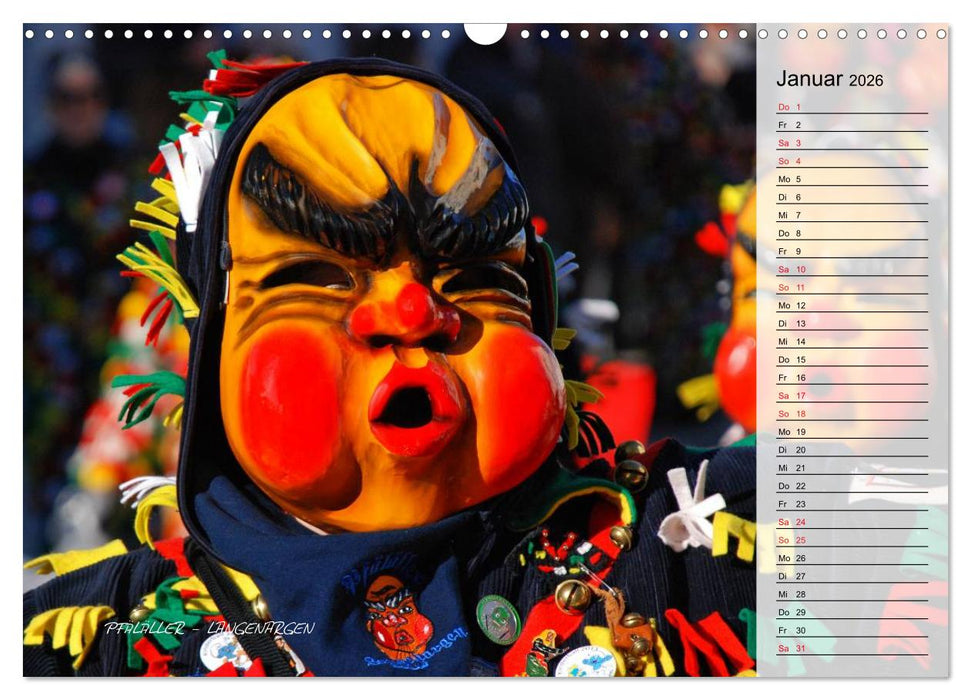Schwäbisch alemannische Fasnet (CALVENDO Wandkalender 2026)