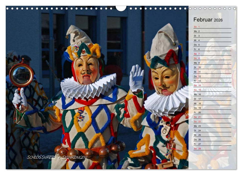 Schwäbisch alemannische Fasnet (CALVENDO Wandkalender 2026)