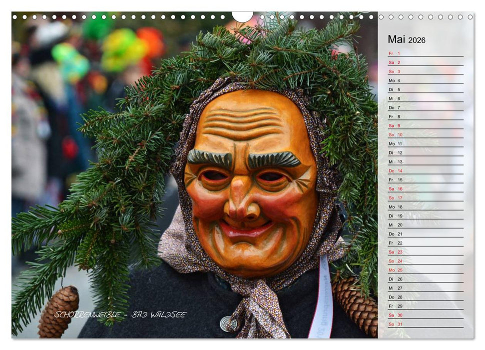 Schwäbisch alemannische Fasnet (CALVENDO Wandkalender 2026)