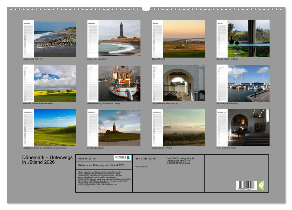 Dänemark – Unterwegs in Jütland 2026 (CALVENDO Wandkalender 2026)