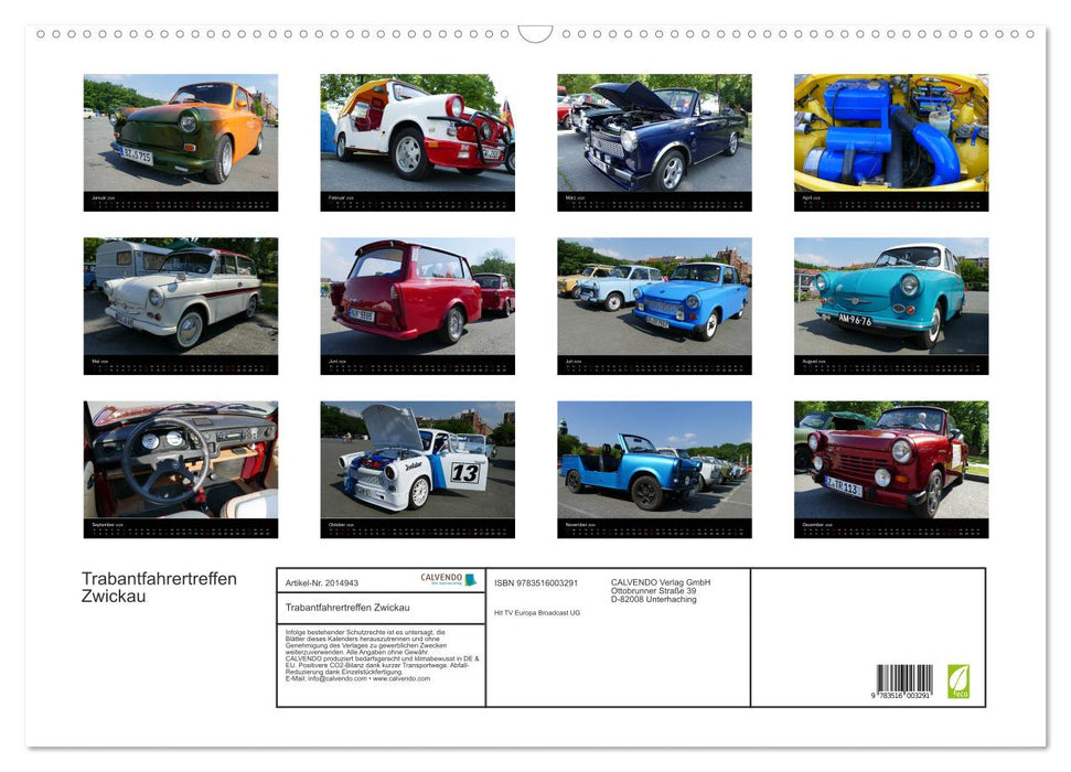 Trabantfahrertreffen Zwickau (CALVENDO Wandkalender 2026)