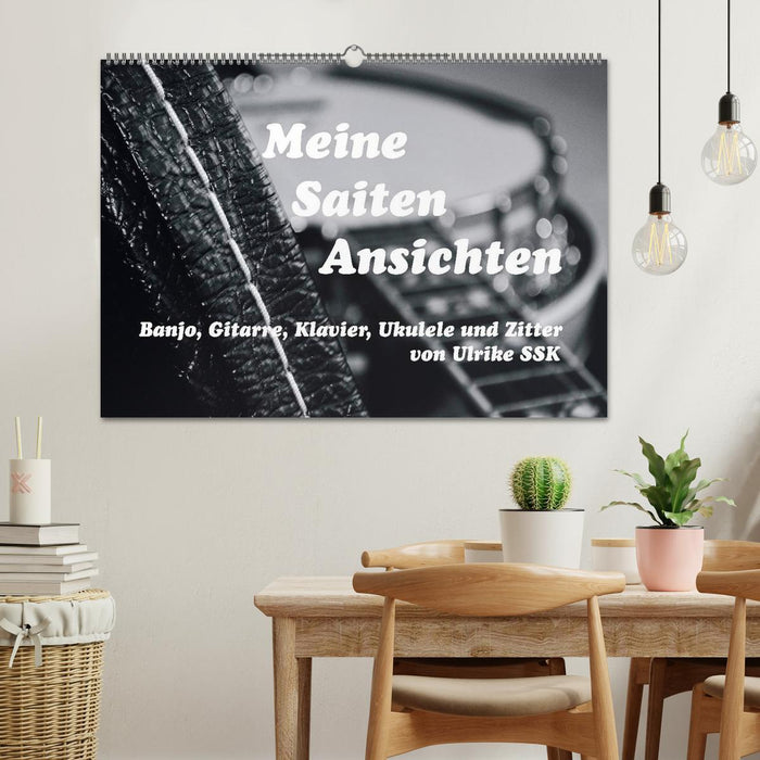 Meine Saiten Ansichten - Banjo, Gitarre, Klavier, Ukulele und Zitter von Ulrike SSK (CALVENDO Wandkalender 2026)
