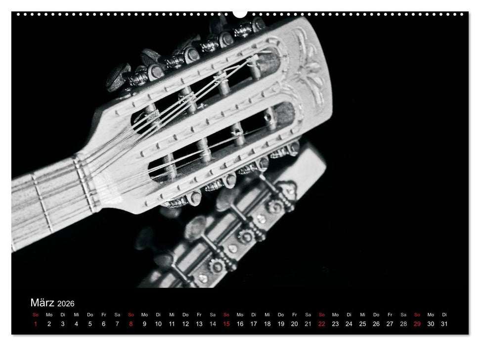 Meine Saiten Ansichten - Banjo, Gitarre, Klavier, Ukulele und Zitter von Ulrike SSK (CALVENDO Wandkalender 2026)