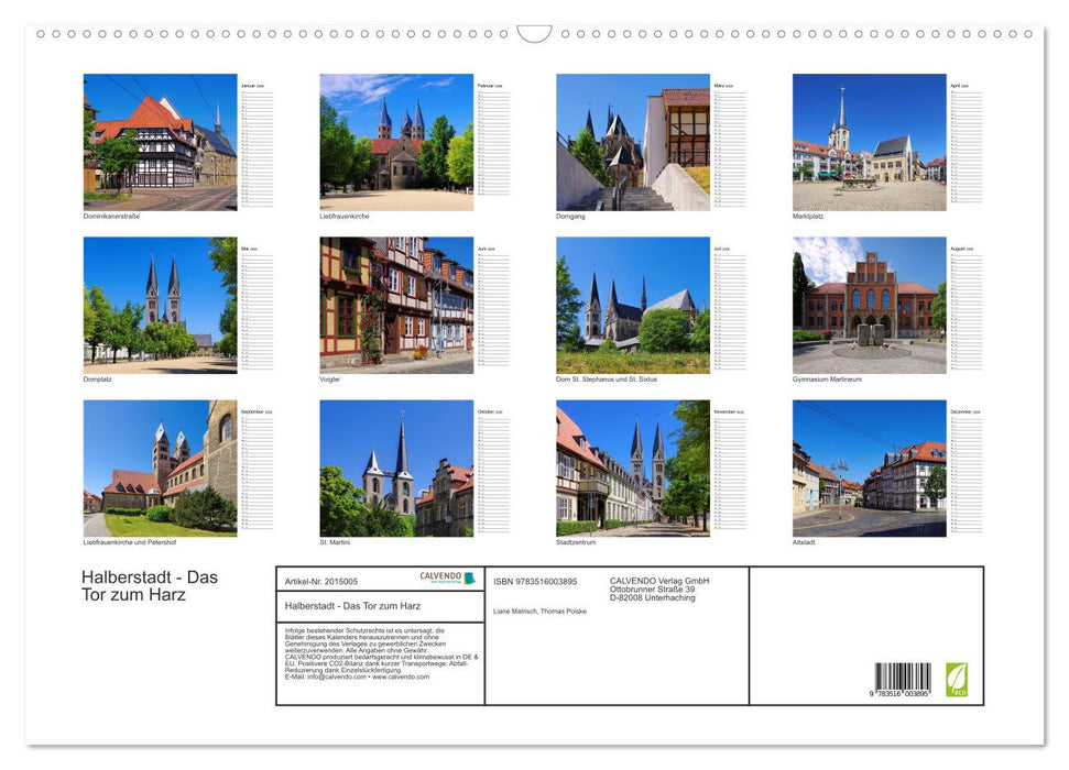 Halberstadt - Das Tor zum Harz (CALVENDO Wandkalender 2026)