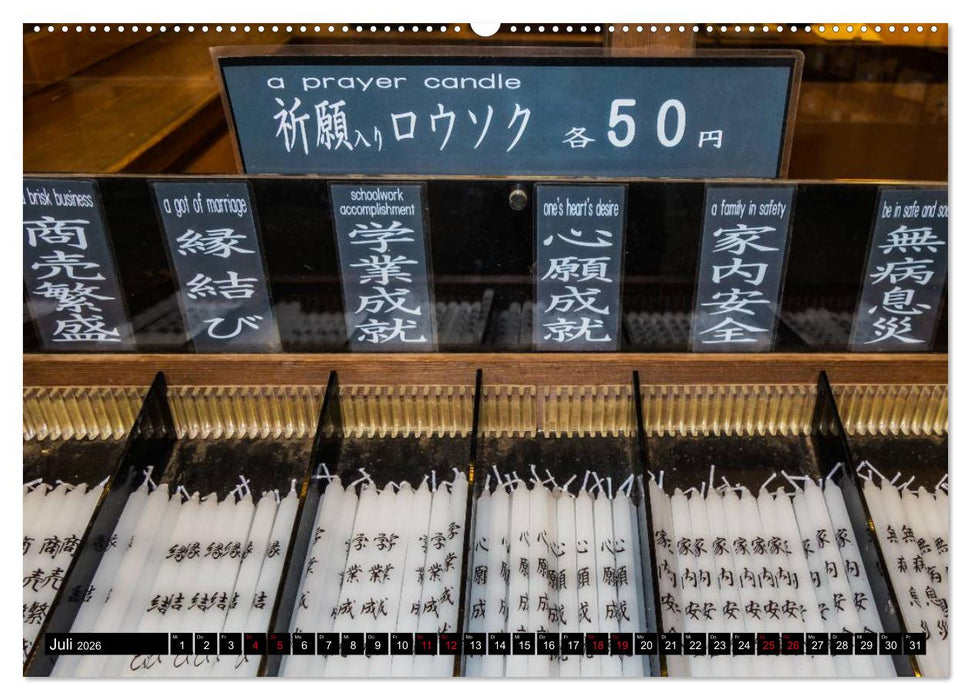 Kyotos Tempel - Bilder aus Japan (CALVENDO Premium Wandkalender 2026)