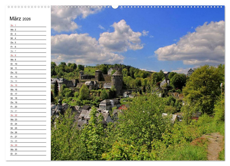 Eine Perle in der Eifel - Monschau (CALVENDO Premium Wandkalender 2026)