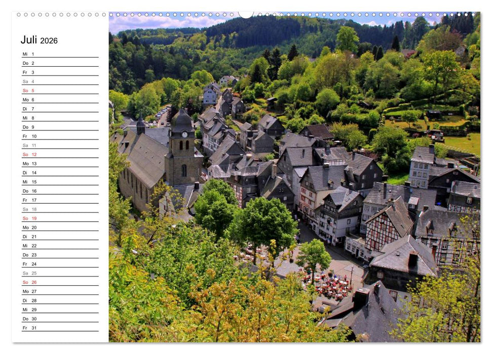 Eine Perle in der Eifel - Monschau (CALVENDO Premium Wandkalender 2026)
