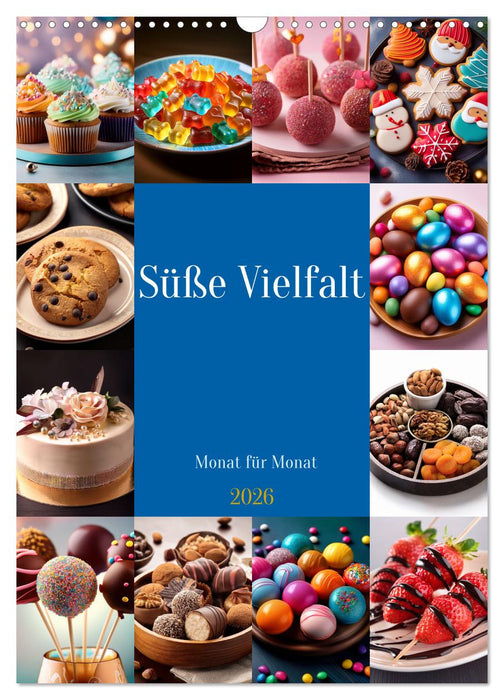 Süße Vielfalt – Monat für Monat (CALVENDO Wandkalender 2026)