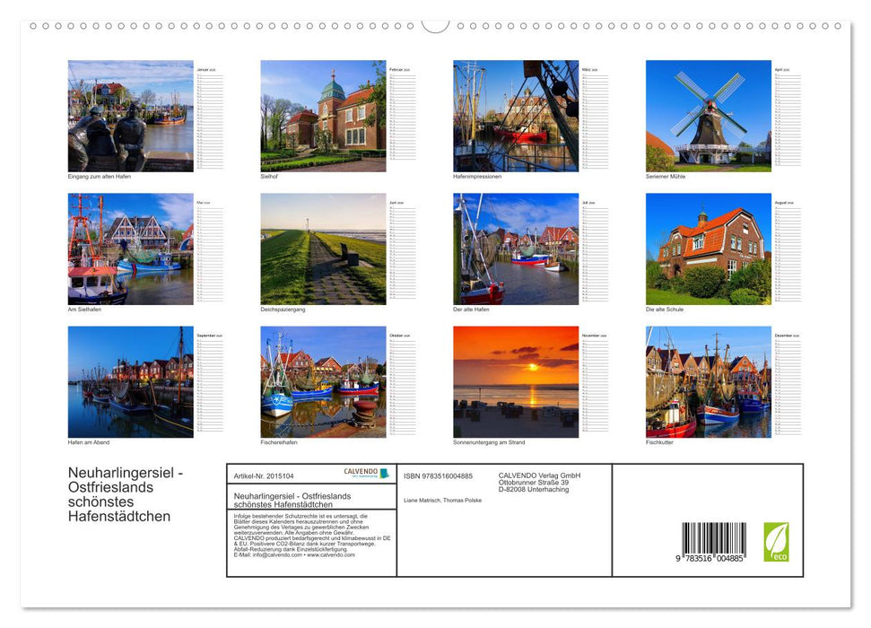Neuharlingersiel - Ostfrieslands schönstes Hafenstädtchen (CALVENDO Premium Wandkalender 2026)