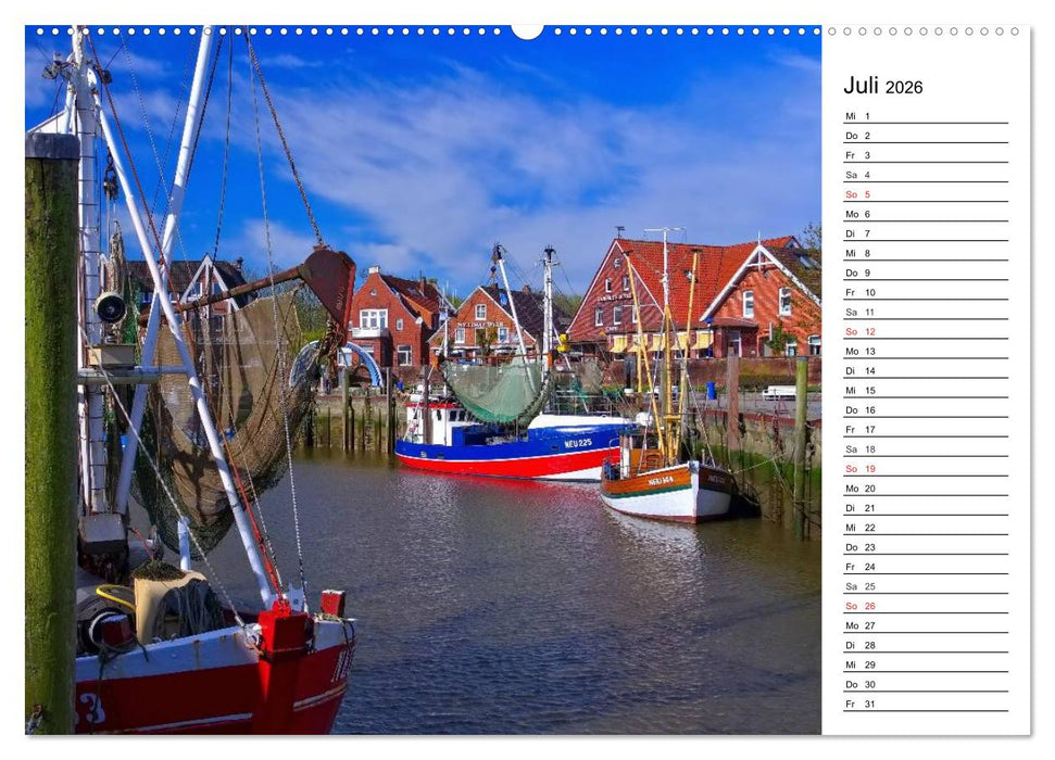Neuharlingersiel - Ostfrieslands schönstes Hafenstädtchen (CALVENDO Premium Wandkalender 2026)