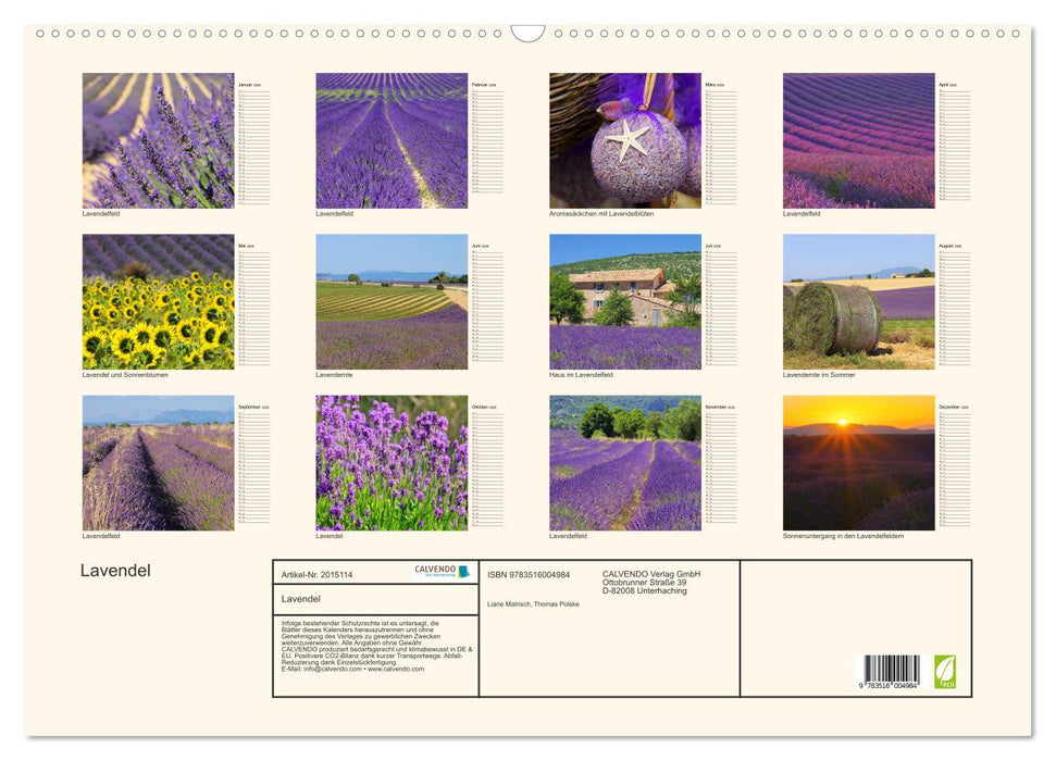 Lavendel (CALVENDO Wandkalender 2026)