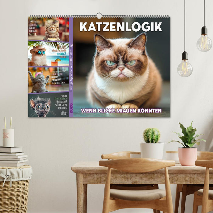 Katzenlogik - Wenn Blicke miauen könnten (CALVENDO Wandkalender 2026)