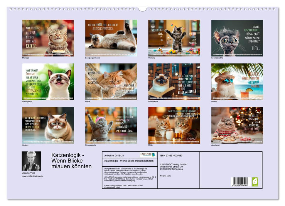 Katzenlogik - Wenn Blicke miauen könnten (CALVENDO Wandkalender 2026)