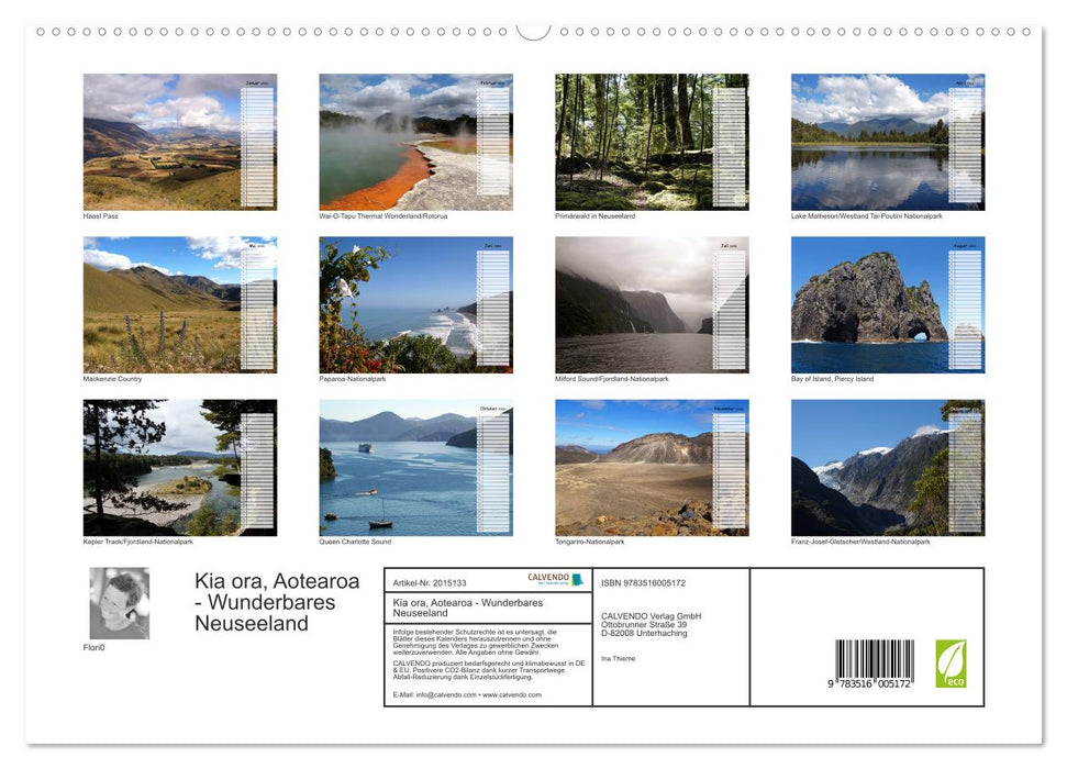 Kia ora, Aotearoa - Wunderbares Neuseeland (CALVENDO Premium Wandkalender 2026)
