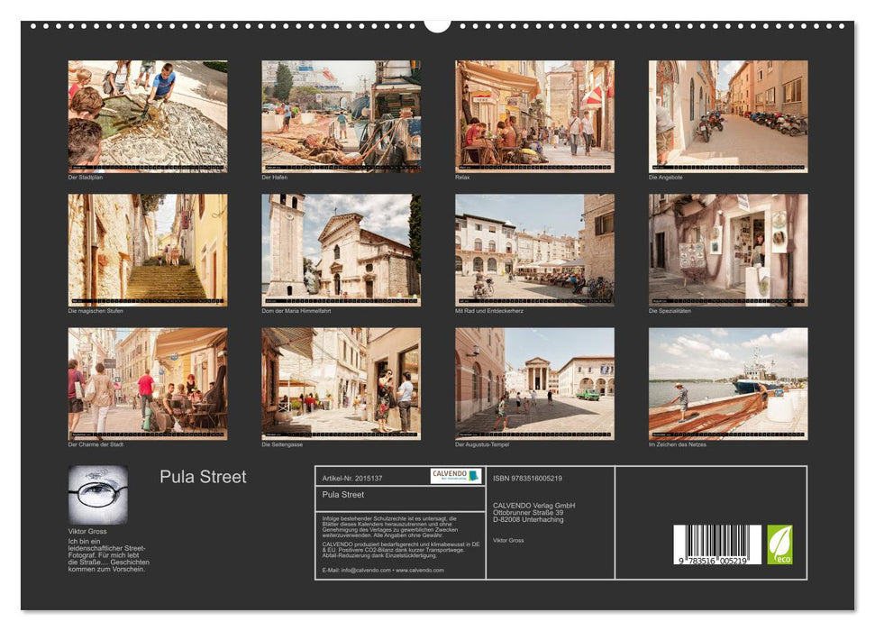 Pula Street (CALVENDO Premium Wandkalender 2026)